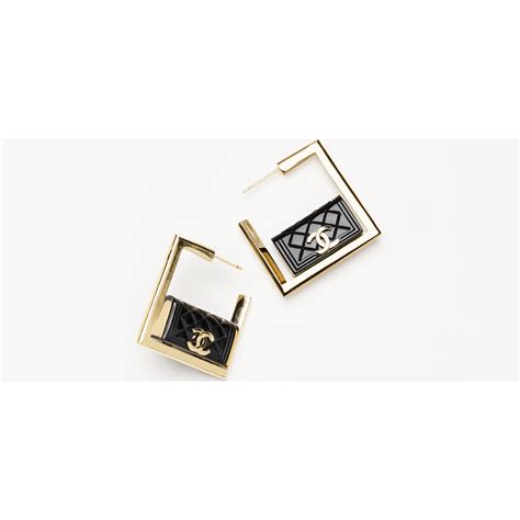 chanel black metal & resin earrings|chanel bag with silver hardware.